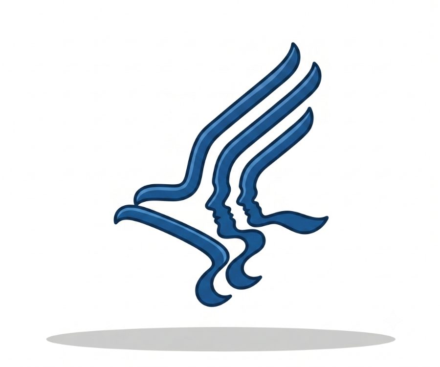 Blue eagle-profile emblem
